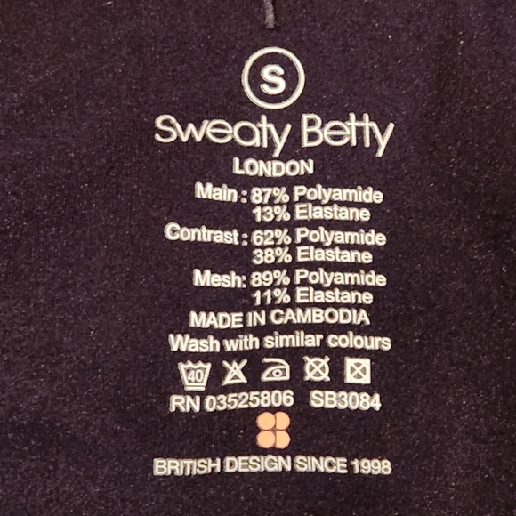 Sweaty Betty 7/8 Zipper Leggings - Black - Small - Picture 3 of 4